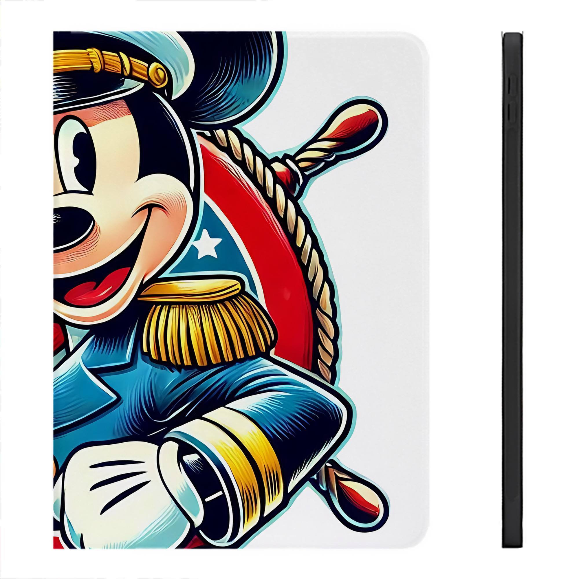 （画像用） ミッキーマウス Mickey Mouse IPadケース ペンホルダー付き ブックスタイルデザイン